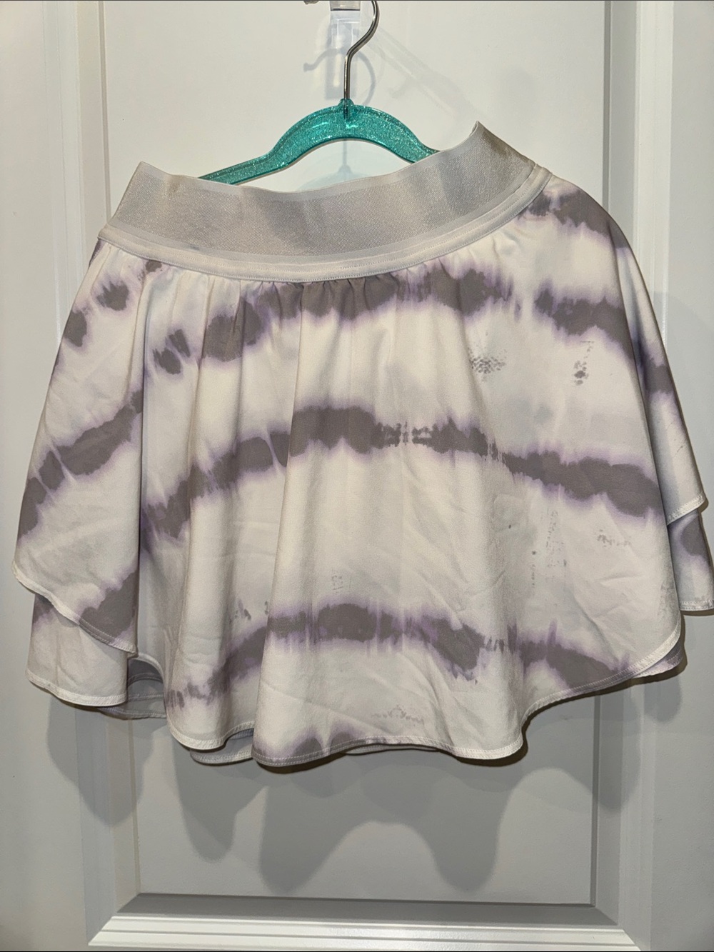 lululemon court rival White and Light Purple Tie-Dye Tennis Skirt
